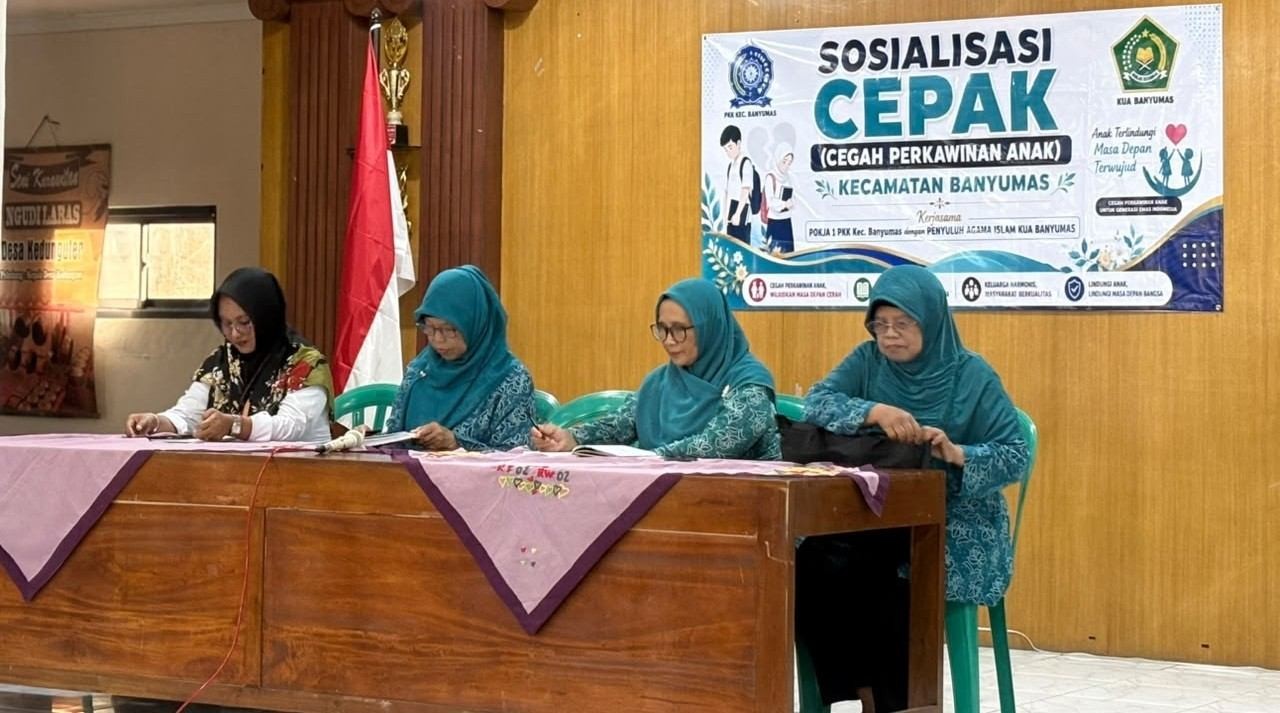 KUA Banyumas Gelar Sosialisasi CEPAK di Balai Desa Kedunguter, Tekan Angka Perkawinan Anak