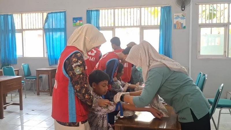 Tingkatkan Kesadaran Kesehatan Murid, MTsN 2 Banyumas Gelar Skrining Thalasemia Bersama Puskesmas Tambak I